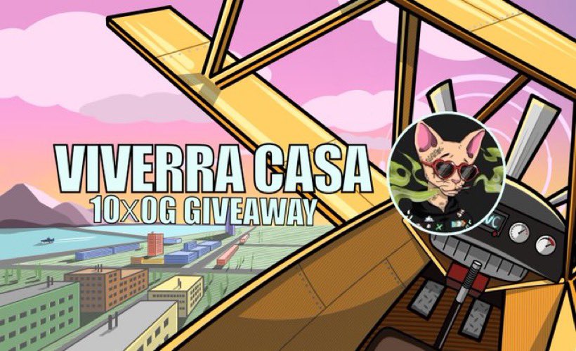 🏡 WL GIVEAWAY 🏡

Viverra Casa is an early project. A city in which everyone has their own role. More info on their page ! 🔥

Prizes :
🏆10x OG Spots

To enter:
✅Follow @viverracasa 
✅RT &amp; ❤️
✅Tag 3 friends 

24hours ⏰

#SolanaNFTs #WLGiveaways #SolNFT