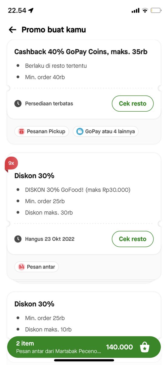 adrblkia's tweet photo. akuu dapet voucher gofood lagi nihh cashback 40% min. 150k pembelanjaan + sudah gf+ yaa https://t.co/Y2Z6acD61L