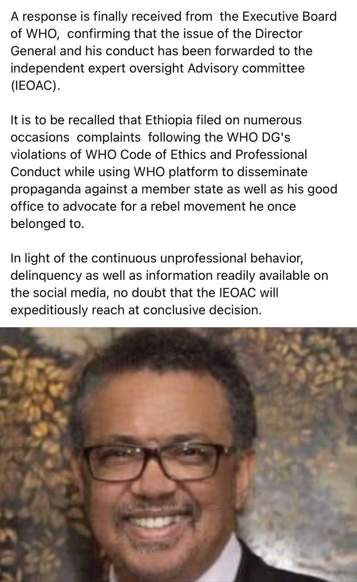 Is this you <a href="/DrTedros/">Tedros Adhanom Ghebreyesus</a>? How can we reach you personally to tell you about the rape victims by the hands of TPLF? @who is this correct?