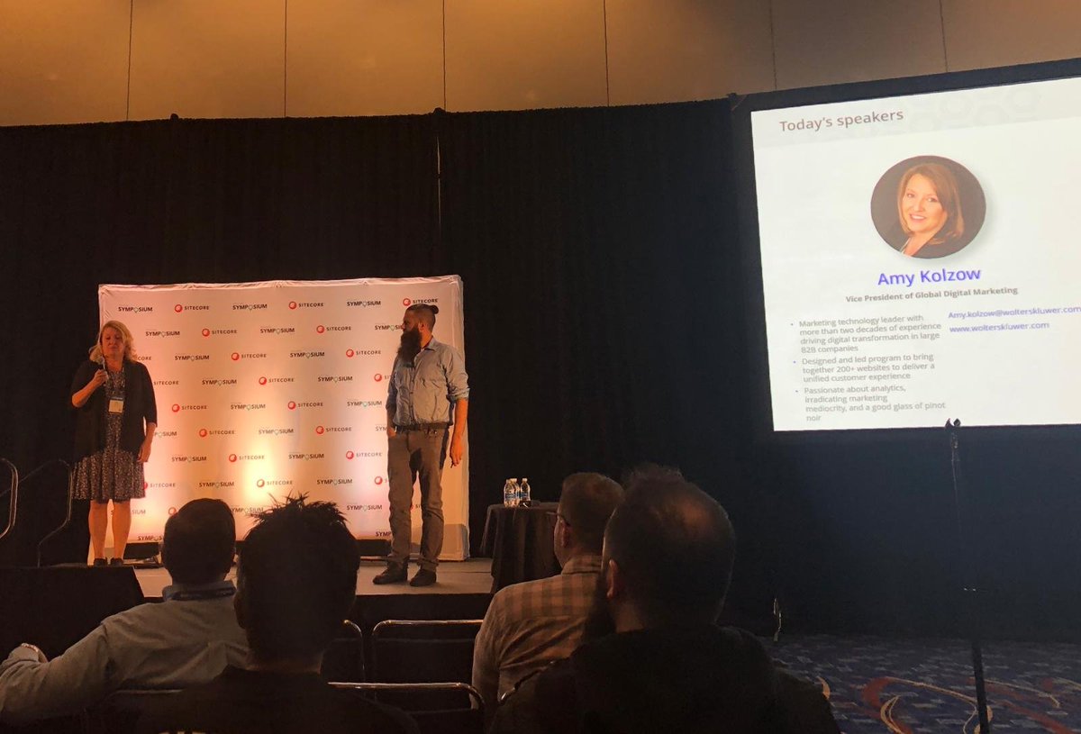 Inspirational #digitaltransformation story shared by <a href="/me_mikeshaw/">Mike Shaw</a> and <a href="/amyeliz3/">Amy Elizabeth Kolzow</a> today! <a href="/Wolters_Kluwer/">Wolters Kluwer</a> moved >280 websites onto 1 single #Sitecore instance in 1 year using Sitecore SXA, resulting in huge uplifts in SEO and site authority.🤯🤯 #Impressive #SitecoreSYM #CMS