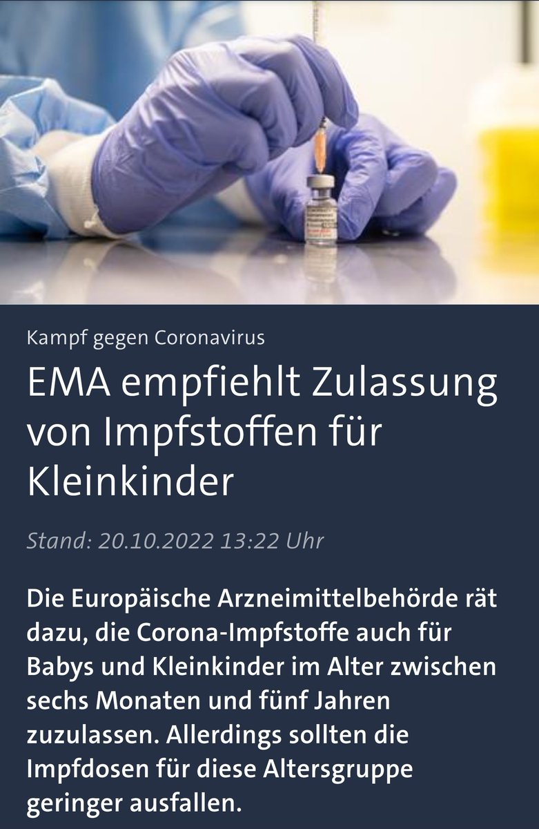 Liebe Eltern, lasst euch das bitte gut durch den Kopf gehen. Dieser Impfstoff wurde NICHT ausreichend getestet und es gibt mittlerweile etliche Impfgeschädigte. Kein Kind sollte diesem unnötigen Risiko ausgesetzt werden! Das ist aber nur meine bescheidene Empfehlung.