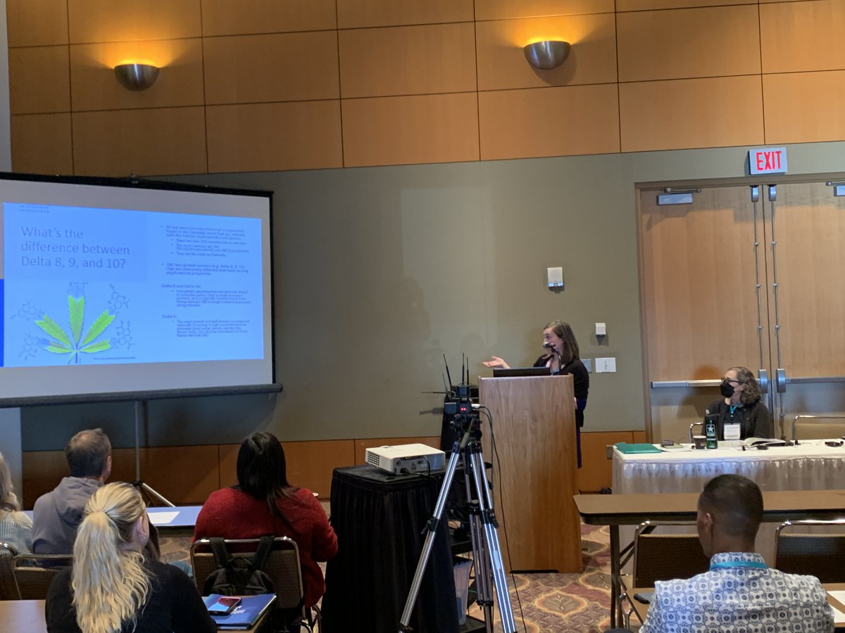 ANSRMN's tweet photo. There are lots of great breakout sessions on commercial tobacco and other substances today at #programsharing2022. Happening now: ANSR's Kara Skahen and @PHealthLawCtr's Rachel Callanan on Delta-8 and ANSR's Katie Engman and @olmstedcounty's PH Moua on compliance checks. https://t.co/htHXNtdrCE
