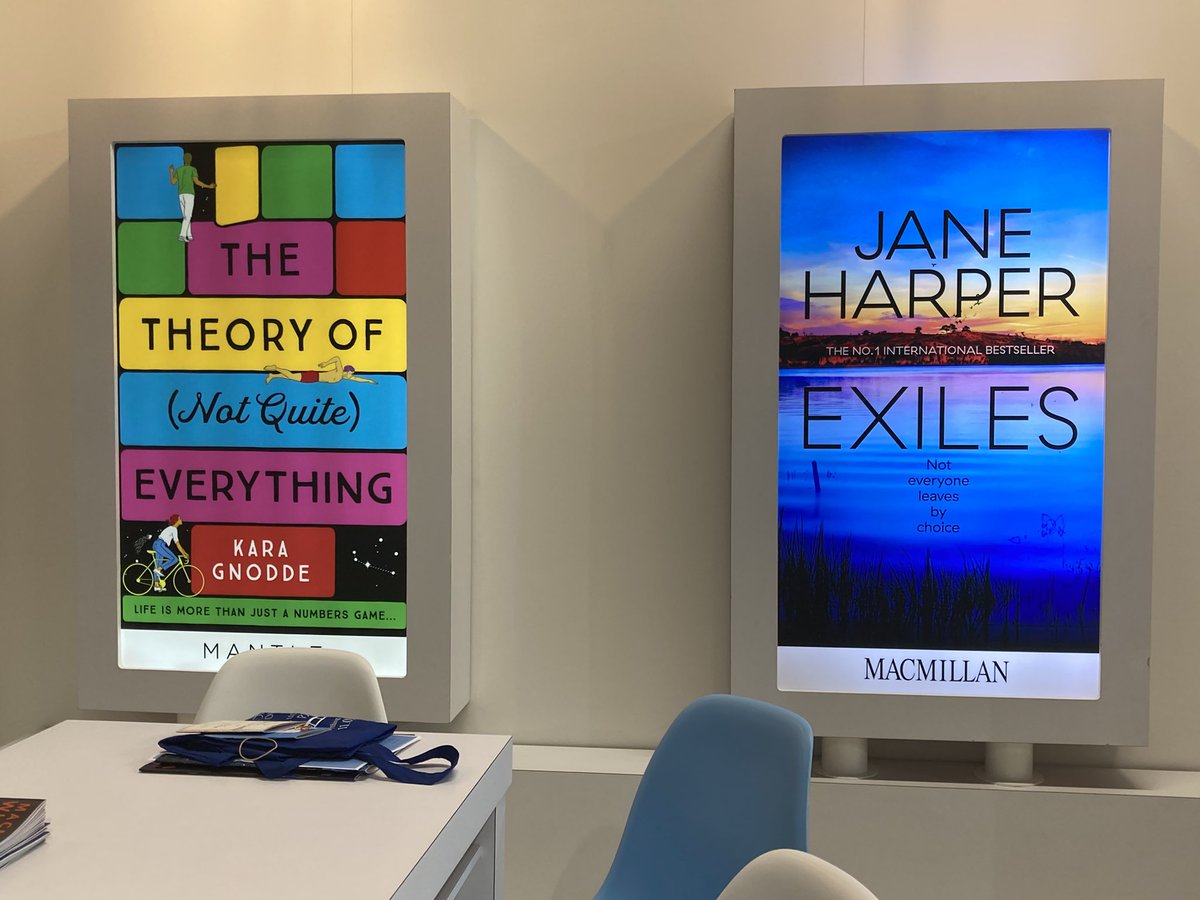 Now this is a lovely sight at the @panmacmillan stand! #TheTheoryofNotQuiteEverything #FrankfurtBookFair @MantleBooks