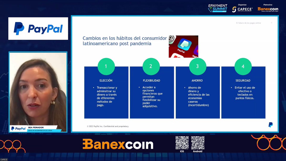 rommelcomeca's tweet photo. Estos son los cambios en el hábito del consumidor latinoamericano en e-commerce - Bea Peinador - @PAYPAL #EpaymentSummit2022 @capeceperu https://t.co/cnLYIp4alb