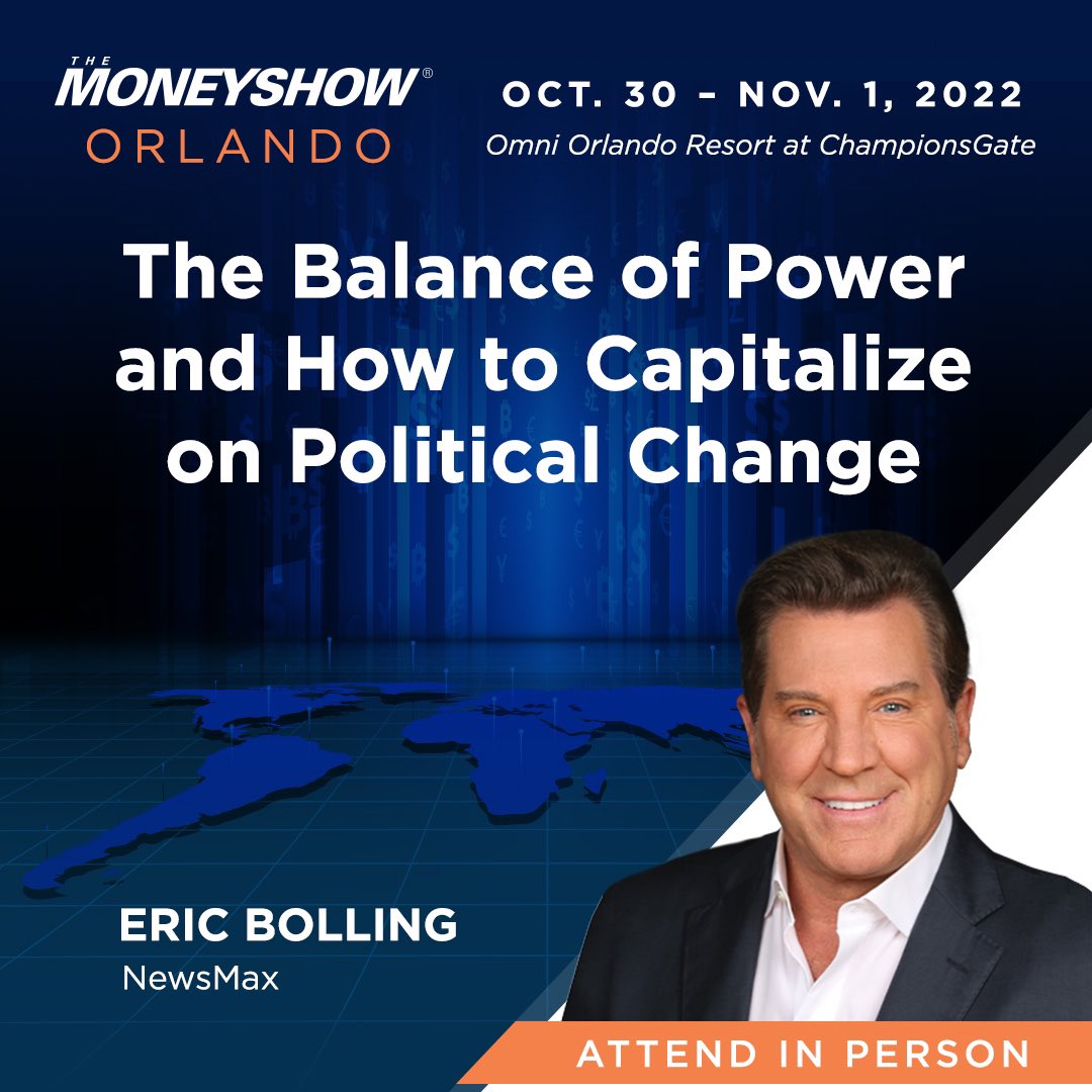 I hope to see 👀 you all Sunday October 30, Orlando. I’ll be kicking off “The Money Show 2022” --> Eric.moneyshow.com