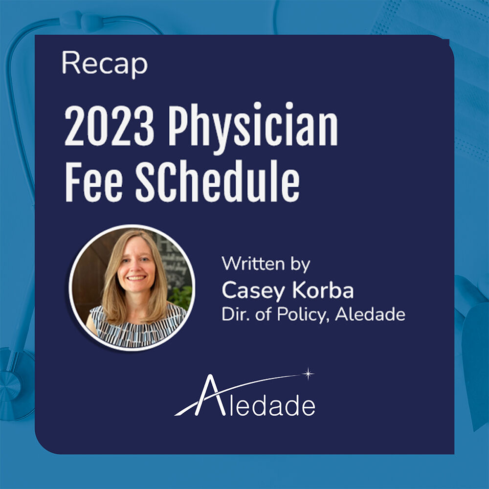 AledadeACO's tweet photo. 2023 Physician Fee Schedule recap: Aledade’s Director of Policy Casey Korba dives into high-value, underused services. https://t.co/oNR3aLtMK3 https://t.co/15IKCVpn0M