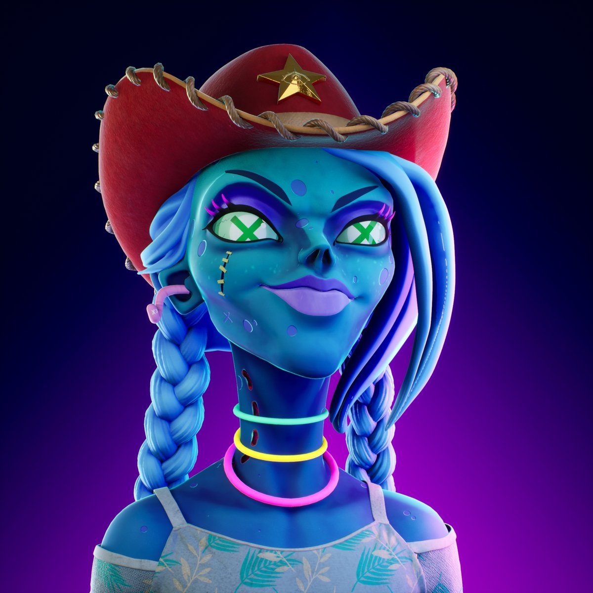 ZurbsNFT's tweet photo. Hat inspired by Toy Story's Jessie 🤠

Would you wanna rock it? 

#nftcommunity https://t.co/SoexeJrhVn