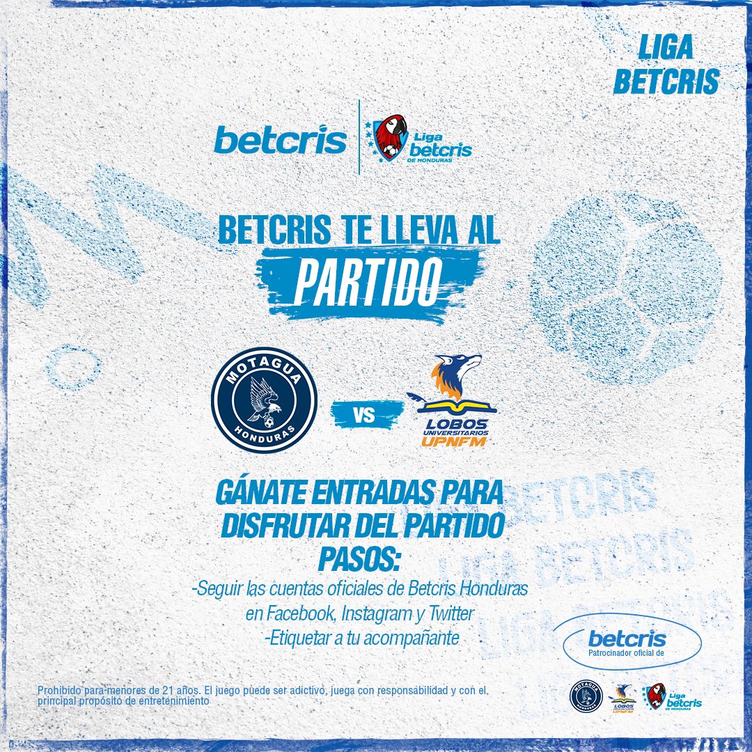 BetcrisHonduras's tweet photo. ¡Betcris te lleva al estadio! 🏟🥳

¿Cómo? 👀 ¡Muy fácil! 

✅ Seguí las cuentas oficiales de Betcris Honduras en Instagram, Facebook y Twitter.
✅ Dale RT
✅ Etiqueta a tu acompañante 

#LigaBetcrisHonduras #SomosBetcris https://t.co/4C3Eulvn5u