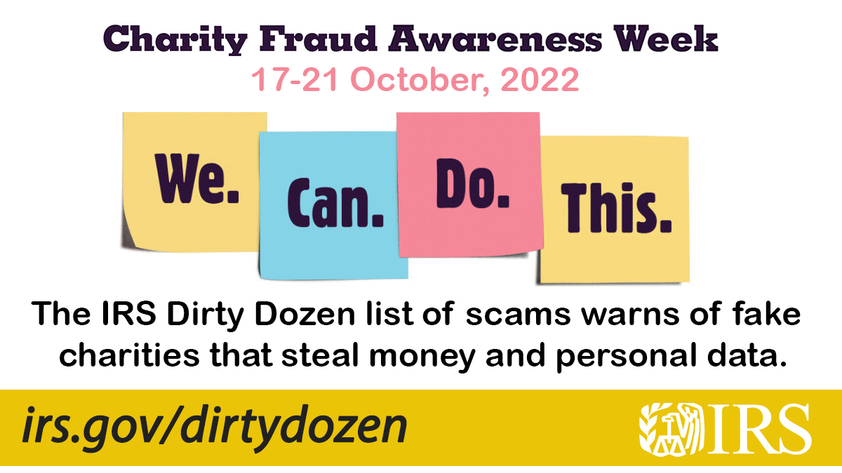 IRSnews's tweet photo. If you answer a charity’s call to help, #IRS suggests you contribute by check or credit card, not cash. Verify the charity’s status and help keep #StopCharityFraud at https://t.co/4UMIOqzQnk https://t.co/Z8eFTGf6DJ