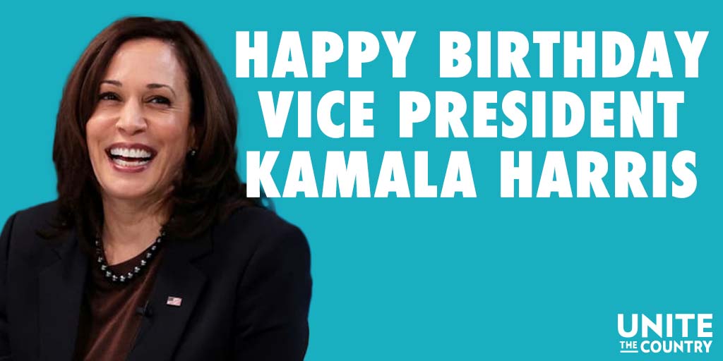 Happy Birthday to Vice President Kamala Harris! 

We appreciate all of the work that you do for our country! 
