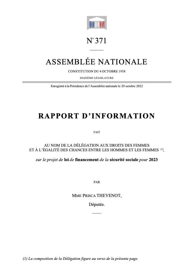 V_Riotton's tweet photo. 🗳Adoption aujourd’hui du rapport d’information de la Délégation @AN_DroitsFemmes sur le #PLFSS23 ! 
Bravo @priscathevenot pour ce travail structurant pour une meilleure prise en considération de la santé des femmes tout au long de leur vie. https://t.co/ewppH5LpIg