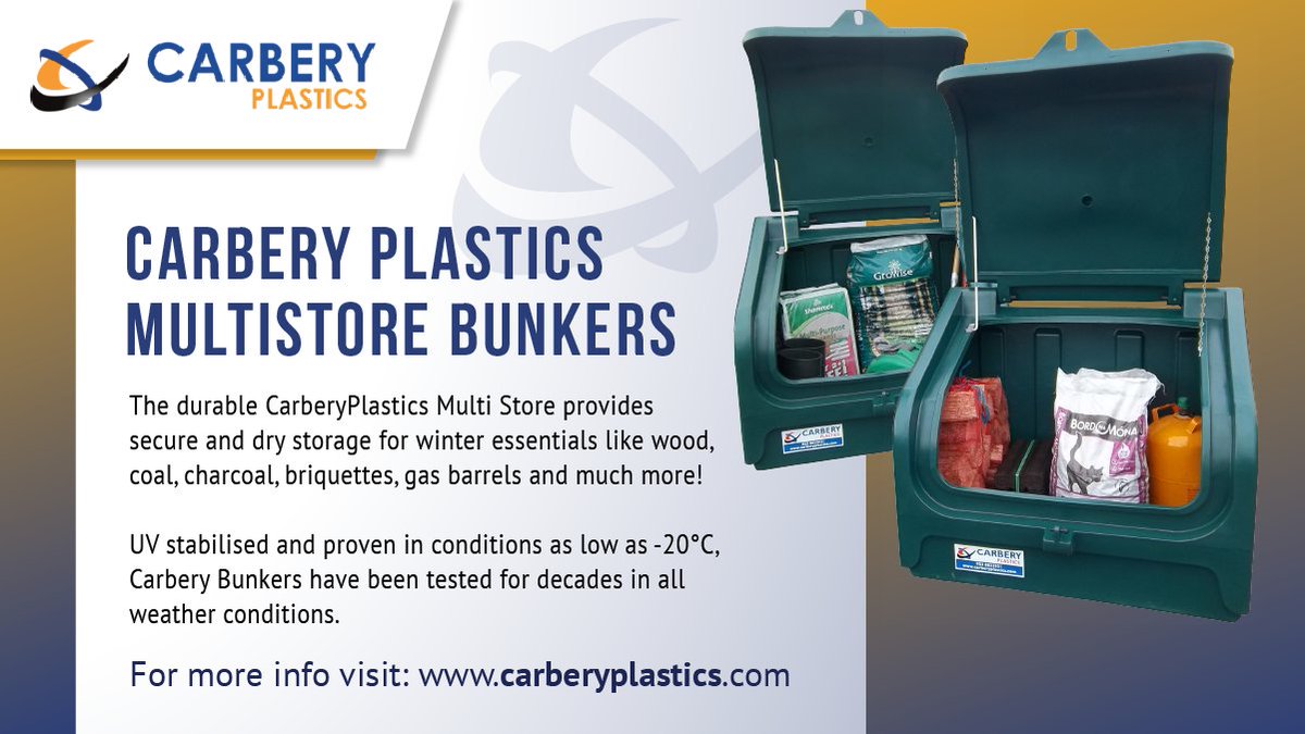 carberyplastics's tweet image. The durable #CarberyPlastics Multi Store #bunker provides secure and dry storage for #winter essentials like wood, coal, charcoal, briquettes, gas barrels and much more!

For more info visit: carberyplastics.ie
#storagebunker #IrishMade