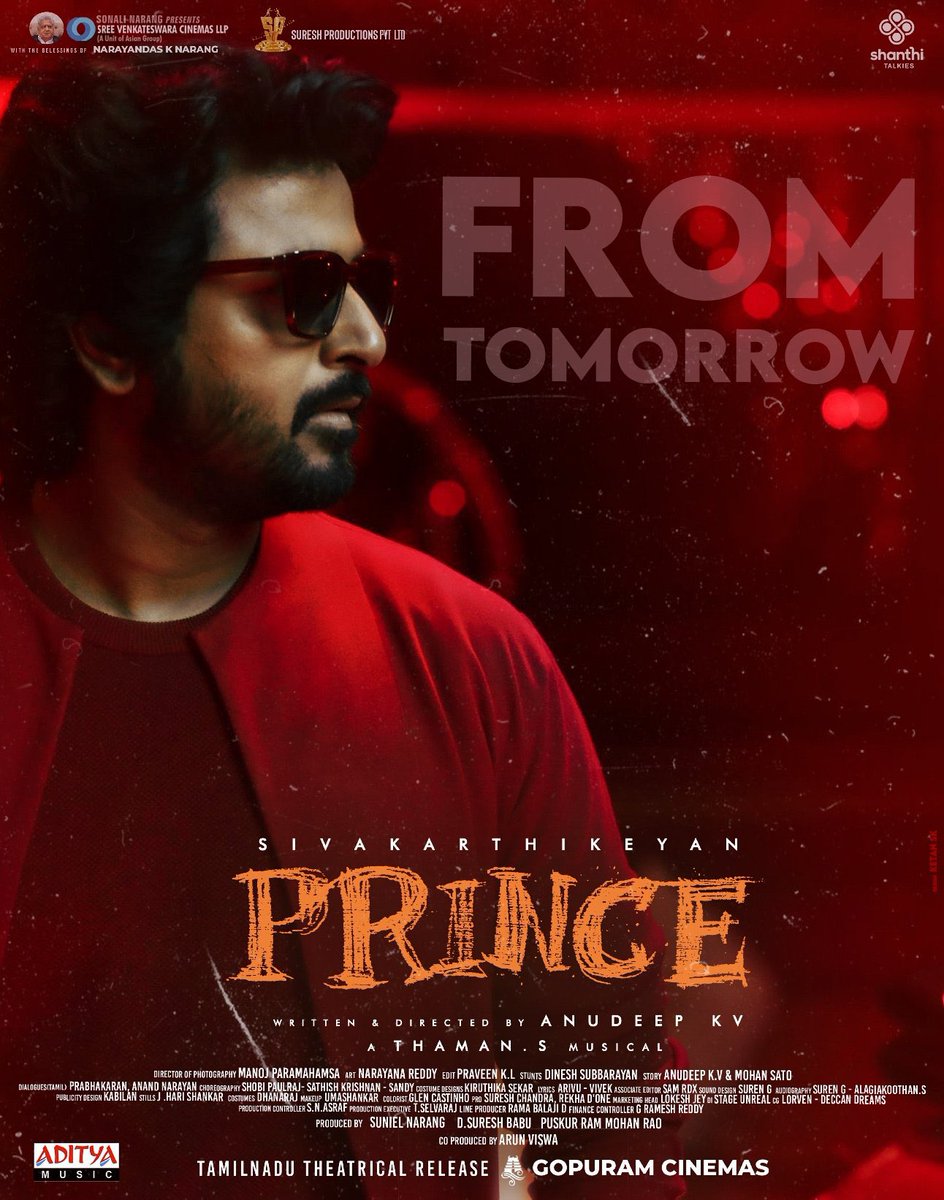 Ani_sk17's tweet photo. #PRINCEFromTomorrow! 🔥

#PRINCE #Sivakarthikeyan https://t.co/HGnG7JpnhA