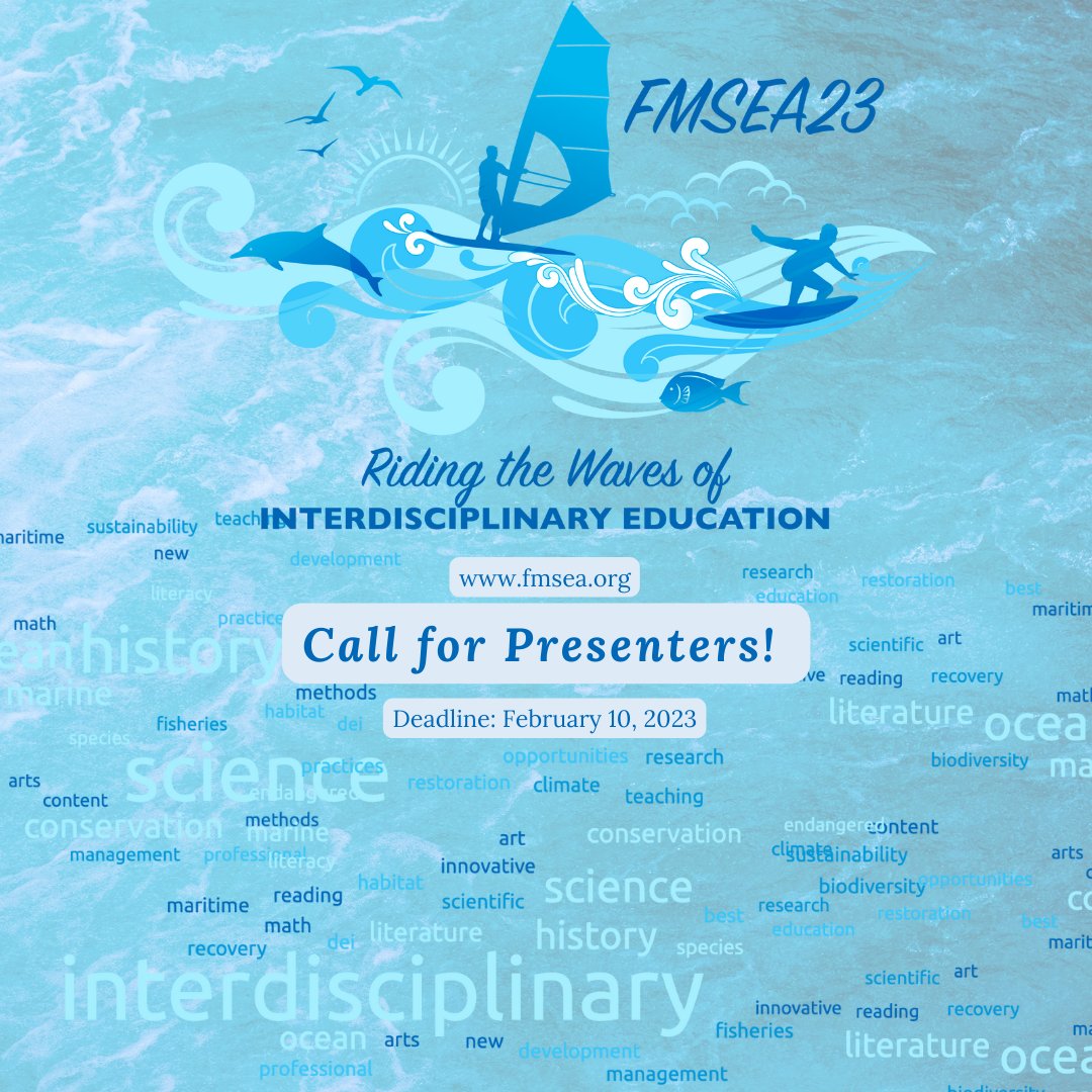 Catch a Wave! We are now accepting proposals for FMSEA 23 “Riding the Waves of Interdisciplinary Education” Concurrent Sessions. We would love for you to share your knowledge with us in person in New Smyrna Beach! forms.gle/wbW7iJb56rKG6V…