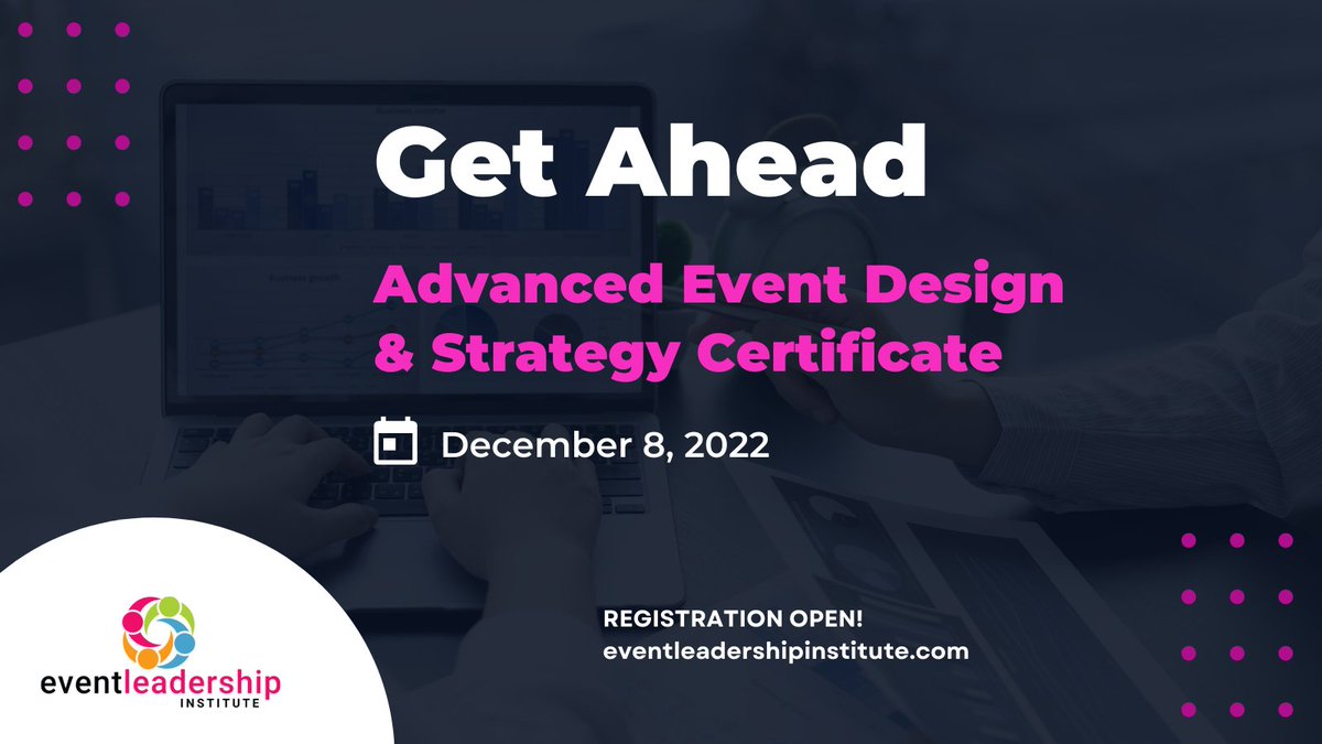 PCMAInstitute's tweet image. Take your events to the next level with this advanced course beginning December 8!
Learn more &amp;amp; register here: eventleadershipinstitute.com/courses/certif…
@tammykockaya 

#EventProfs #eventprofessionals #eventleader  #meetingplanners  #meetingpros #professionaldevelopmentcourses #eventdesign