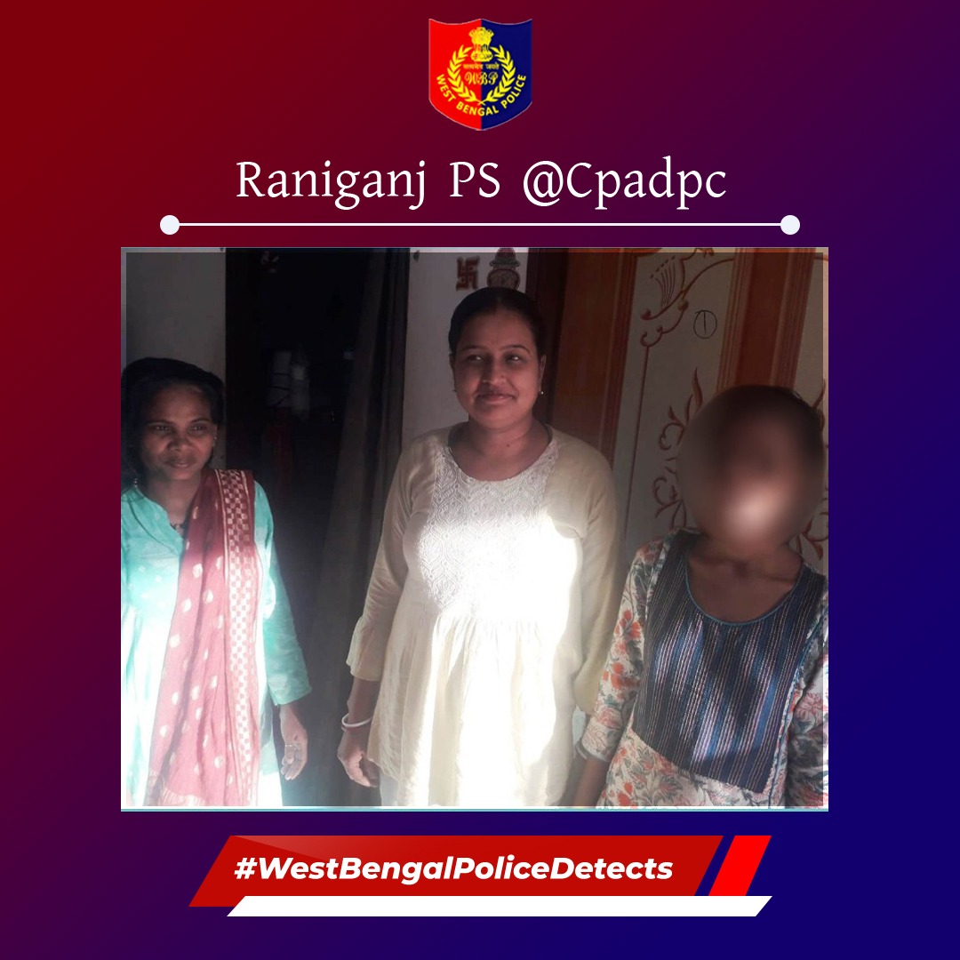Binnaguri Outpost & Maynaguri PS both under @jpgpolice recovered minor missing girls & reunited with families. Besides, Asansol South PS @Cpadpc recovered 1 minor boy & Raniganj PS @Cpadpc recovered a missing girl from Rajasthan & handed over to family members. #WBPDetects