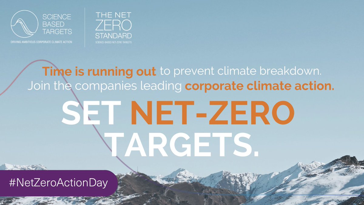 Today, @sciencetargets is leading #NetZeroActionDay - a global call for stronger #ClimateAction in the lead up to #COP27 and the #G20. There is no time to lose. Companies must decarbonize and set #NetZero targets: fal.cn/3sUkT