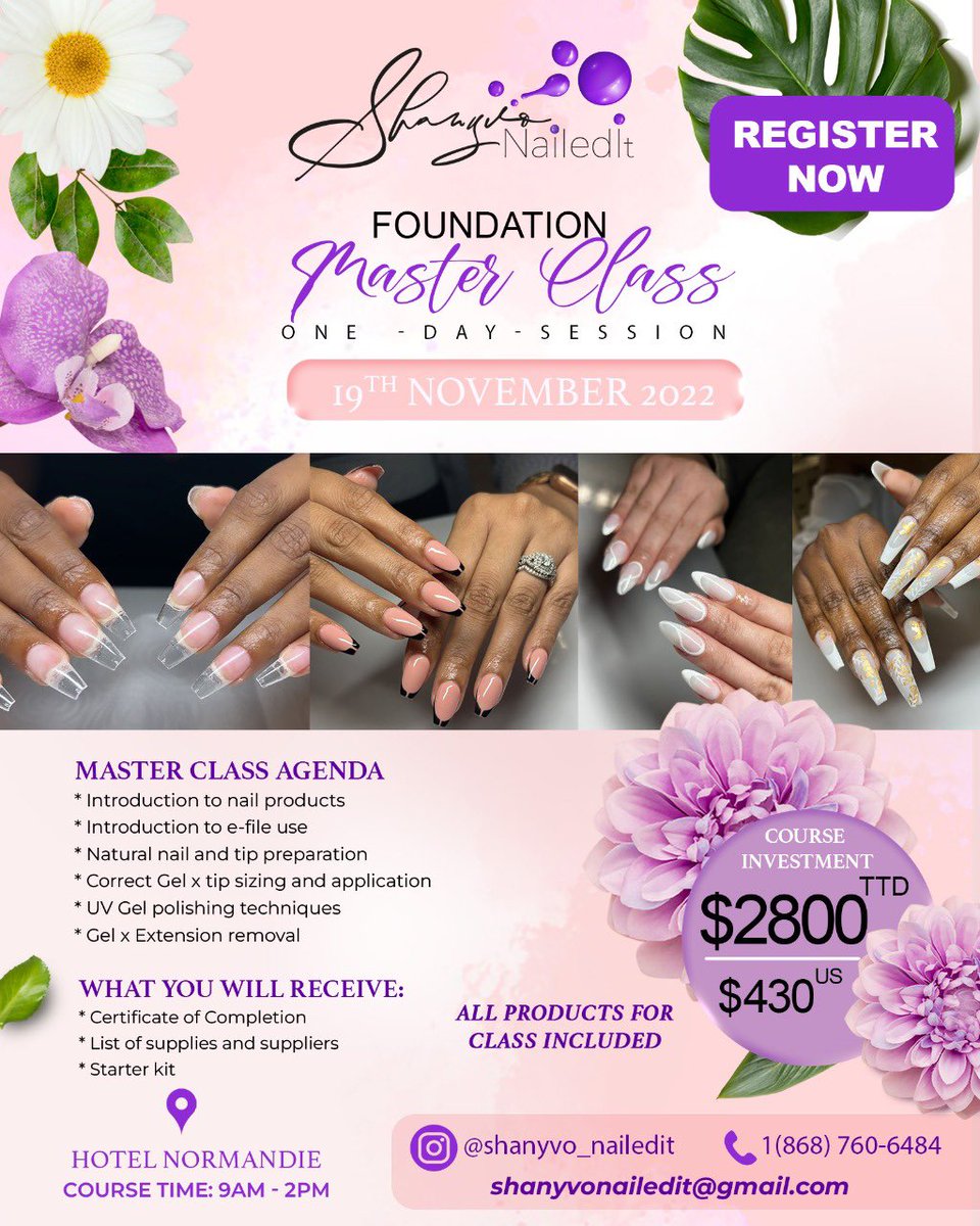 ShanisseMark's tweet photo. Do you want to start your own nail business?
Are you passionate about nails, nail art and UV GEL manicures?
Are you currently in the beauty industry, and considering to branch out as a nail technician?โจ#shanyvonailedit #gelxnailtech #nailedit #masterclass #nailcourse https://t.co/JU0IC0EW0Y