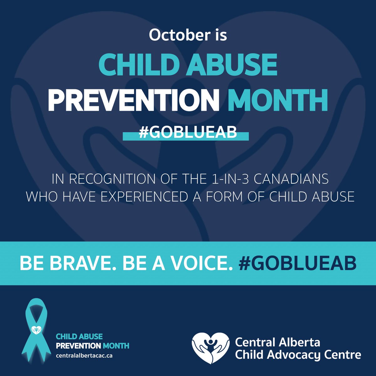 In honour of Child Abuse Prevention Month, we are asking our GWS community to wear blue on Moday, October 24th. For more information on Child Abuse Prevention Month, please visit the CACAC link centralalbertacac.ca/october-is-chi…  or follow them <a href="/CentralABCAC/">Central Alberta Child Advocacy Centre</a>   #GOBLUEAB