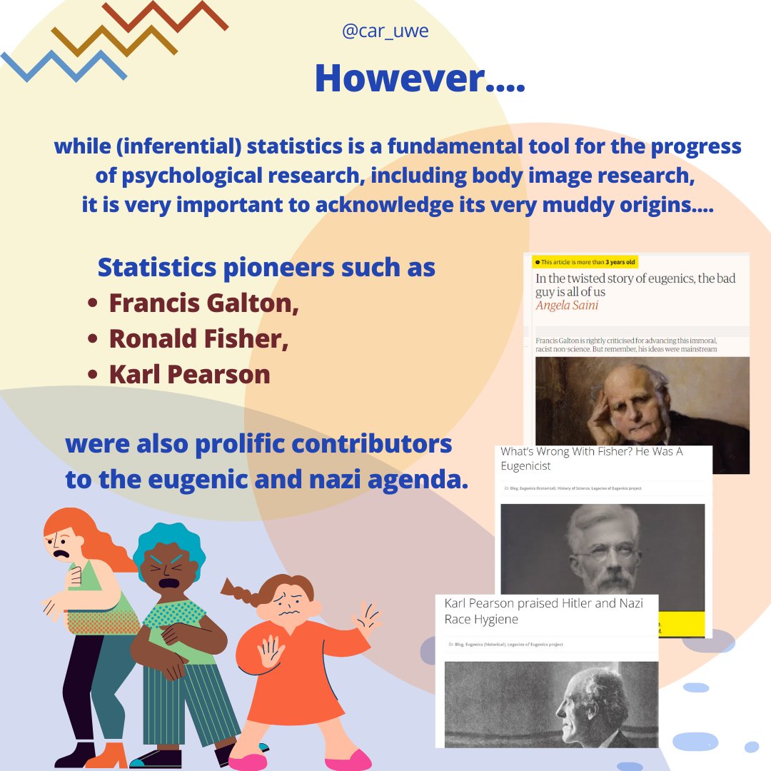 CAR_UWE's tweet photo. It's #WorldStatisticsDay! #InferentialStats are a prime 
#BodyImageResearch tool. But they have a dark past. 
Galton,Fisher&amp;Pearson supported the #eugenist agenda✨Let's #DecoloniseCurricula: teach the good, the bad, &amp; the ugly of Stats📈Our PodEpisode: https://t.co/BP9V0KYF6h https://t.co/cNPUqelp5N