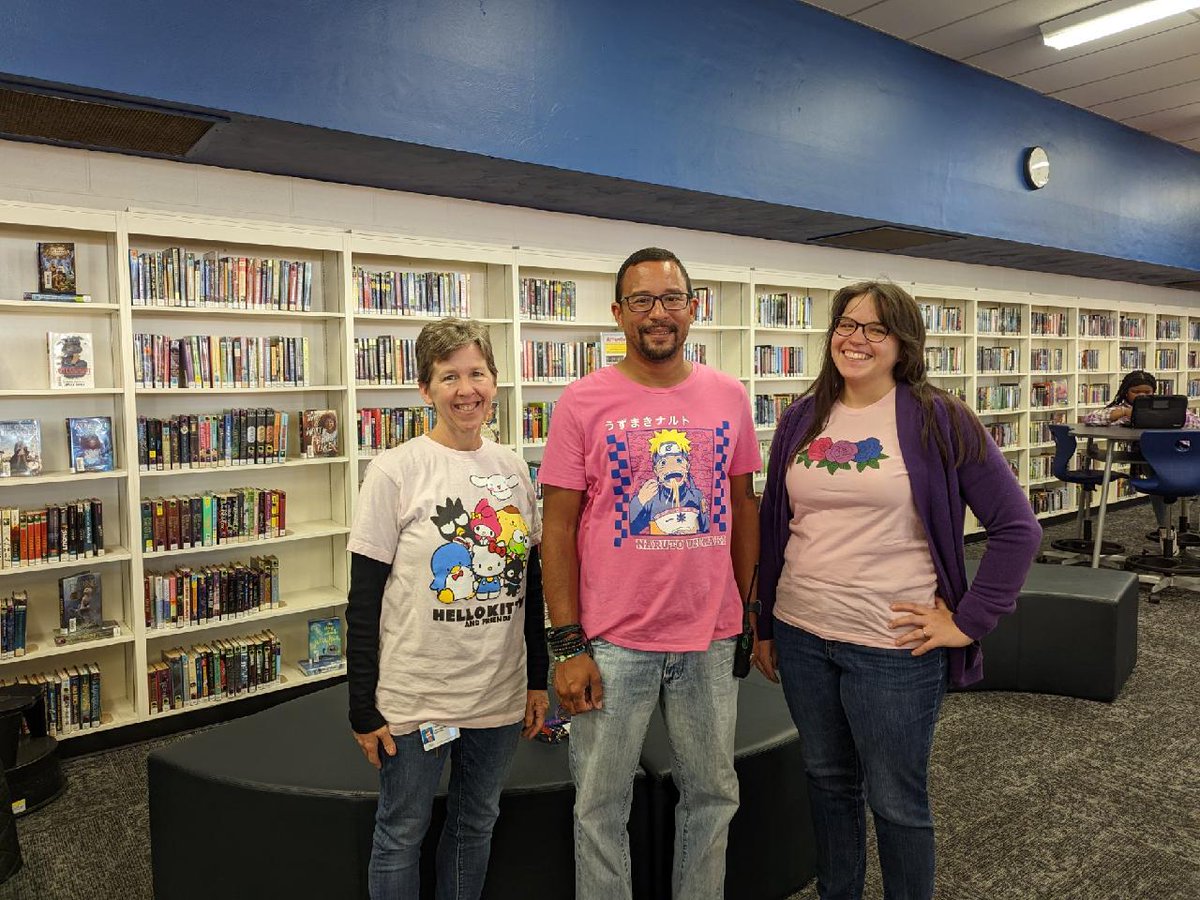 Pink Out Day with flowers, Naruto, and Hello Kitty &amp; Friends! <a href="/LynnhavenMiddle/">Lynnhaven Middle School</a> <a href="/LynnhavenKramer/">Dawn Kramer</a> 
#BreastCancerAwarenessMonth
#bluefishdreamers