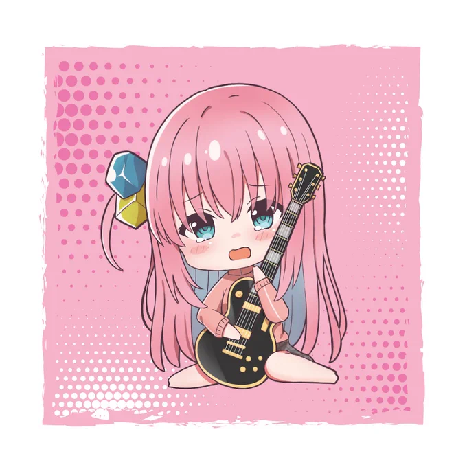 ぼっちちゃん可愛い何故か泣き顔描きたくなりますよね。#ぼっち・ざ・ろっく 
