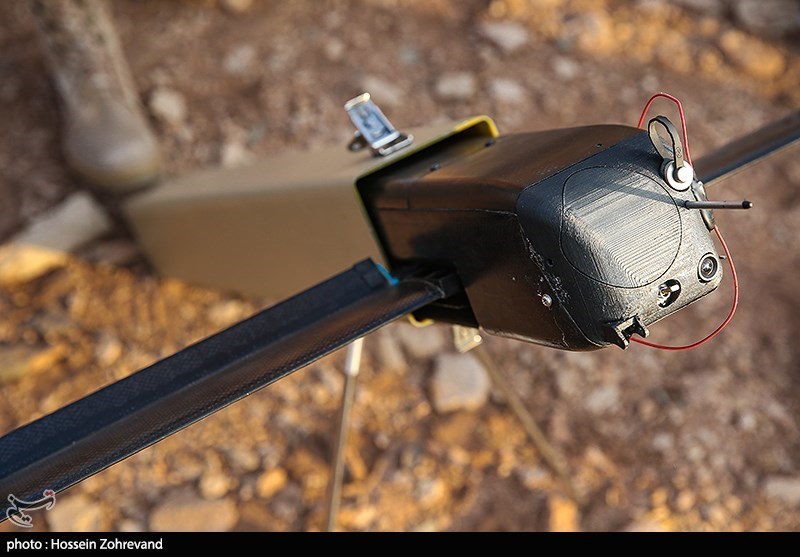 Close up view of IRGC Saberin Brigardes new loitering munition named Meraj-521 during IRGC Eqtedar-1401 exercise today.
The LM can reportedly be used with 0.5, 0.7, or 1 kg warheads enduring flight between 5 to 15 minutes with max range of 5 km.