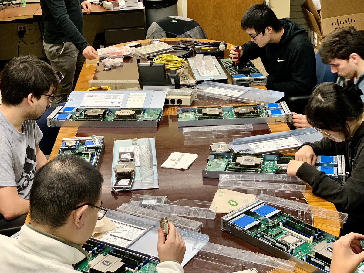 WakeHPC's tweet photo. @WakeForest students who take the @WFUCompSci CSC191 course get the unique opportunity to learn directly from @WakeHPC Admins, who will teach real world applications of #HighPerformanceComputing.

Recently, students were given a data center tour and explored (retired) hardware! https://t.co/91exeTheb3