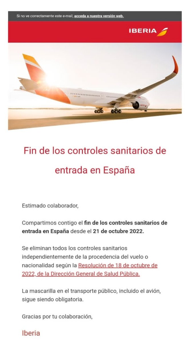 ConsEspCaracas's tweet photo. ATENCIÓN: Desde el 21 de octubre se eliminan los controles sanitarios en frontera a los pasajeros procedentes de países no UE. Por lo tanto se aplica a los viajeros desde Venezuela.
No será necesario certificado de vacunación Covid-19 ni PCR o similar. Más info en el hilo. https://t.co/hifneyycGs