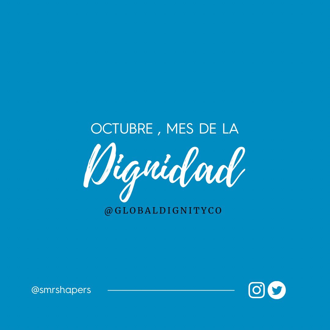 #GlobalDignityMonth 🤍
Octubre, mes donde cientos de ciudades en todo el mundo nos unimos para alzar aún más fuerte la voz por la dignidad, con la misión de unir a todos bajo la creencia de que cada una de las personas que habitamos este planeta, merecemos vivir una vida digna.🌍