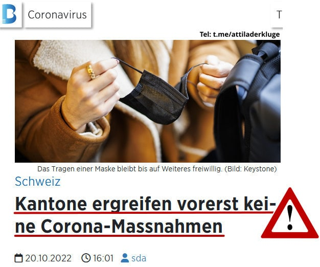 openeysdown's tweet photo. ⚠️Vorerst keine erneuten Corona-Zwangsmassnahmen in der Schweiz ‼️
#Coronainszenierung #Zwangsmassnahmen #FakePandemie #FakeTests https://t.co/Q8qKOErzeu