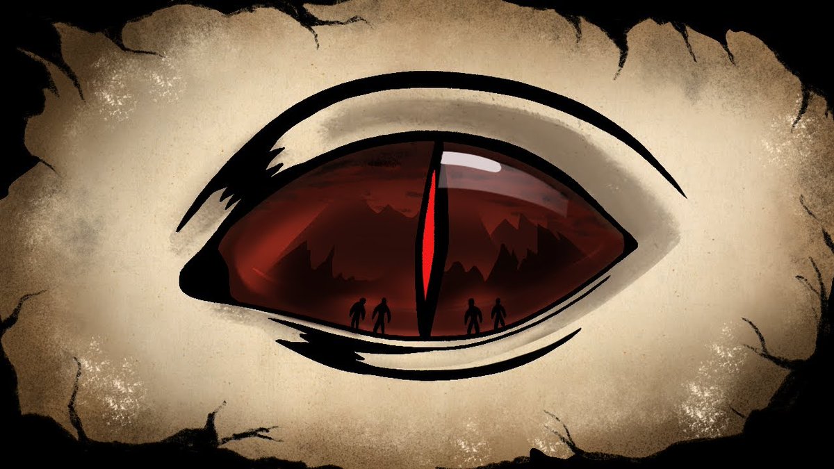 critability's tweet photo. The eyes of black &amp; crimson watch from the shadows... can they make it out alive? 

https://t.co/Riz5m8I9Gk #DnD #TTRPGs #dnd5e #halloweeniscoming #improv #horror https://t.co/BJvfl6r95z