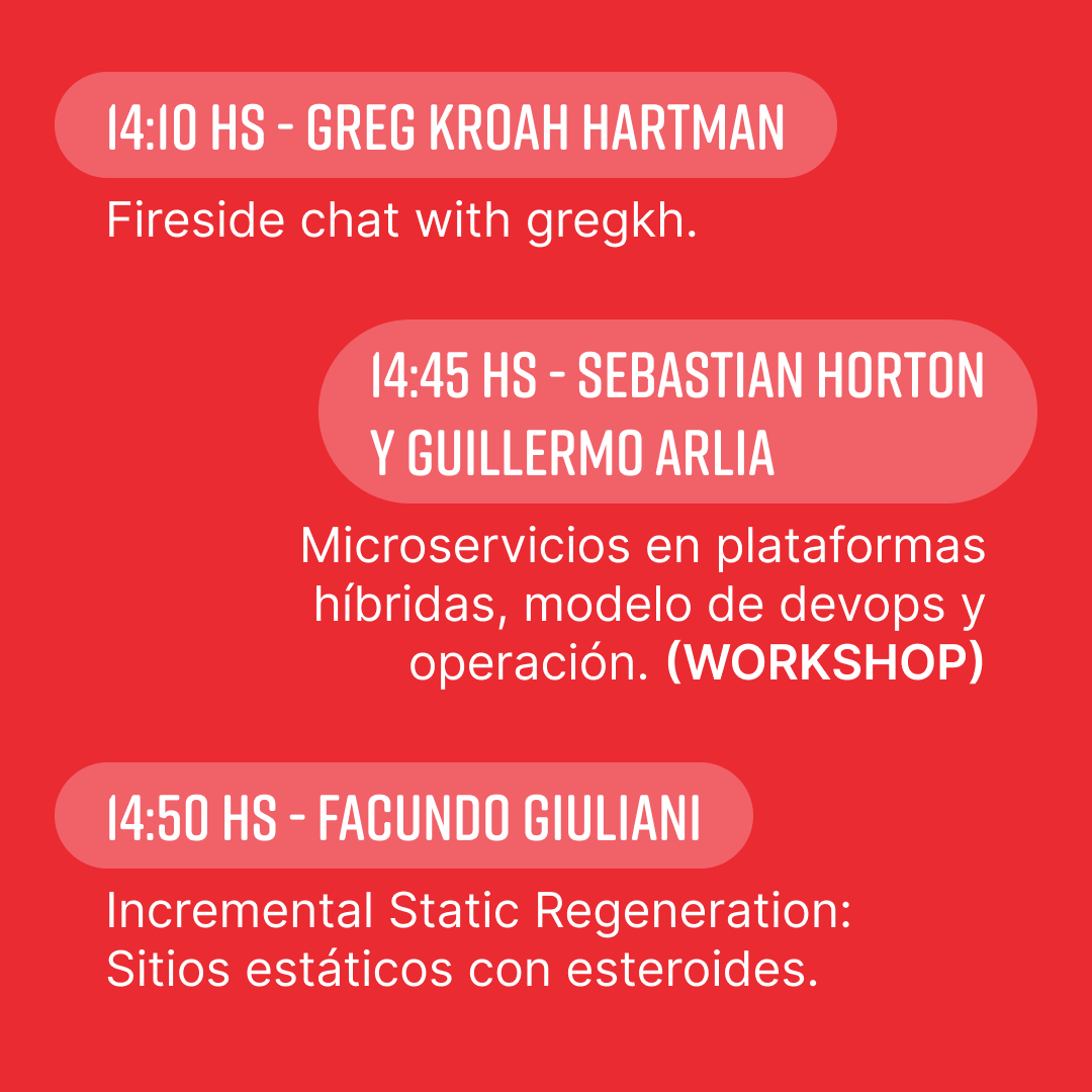 nerdearla's tweet photo. ¿Todavía no almorzaron?🤔🍝 Este es el momento porque a las 14:10 hs 🇦🇷 arranca la primera charla del #trackDEV 🧑💻 🙌

Accede desde 📲 https://t.co/34vefB8lUA

#dev #developer #api #containers #frontend #react #typescript #nodejs https://t.co/QmwqaXyAqk