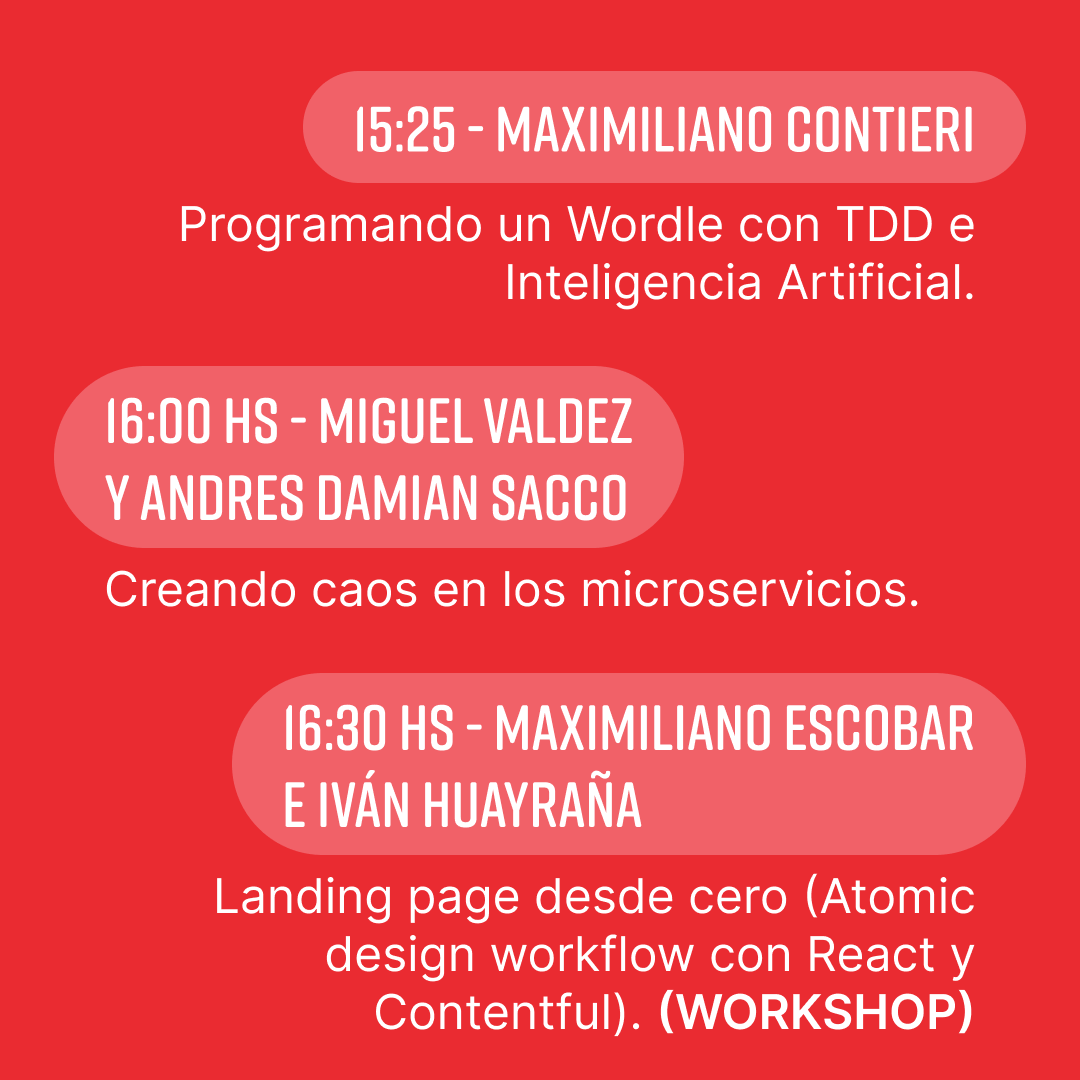 nerdearla's tweet photo. ¿Todavía no almorzaron?🤔🍝 Este es el momento porque a las 14:10 hs 🇦🇷 arranca la primera charla del #trackDEV 🧑💻 🙌

Accede desde 📲 https://t.co/34vefB8lUA

#dev #developer #api #containers #frontend #react #typescript #nodejs https://t.co/QmwqaXyAqk