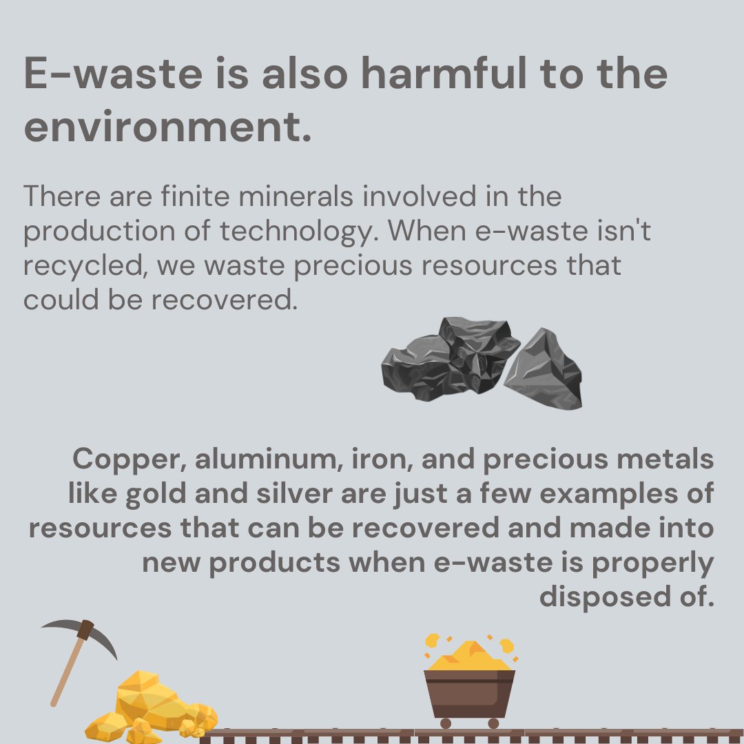 nsenvironetwork's tweet photo. Today's #WasteReductionWeek post is about #EWaste 📱🔌

Did you know that we produce over 50 million tonnes of electronic waste every year?

Read on to learn more about the impact of e-waste on human health and the environment 🌎 https://t.co/EUh9xJ4kXb