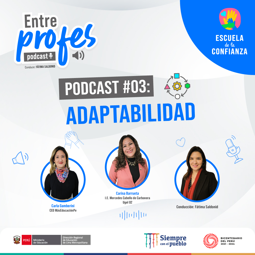 tvperupe's tweet photo. ¿Cuáles son las características de un docente que se adapta a diversos escenarios? 👩‍🏫
En el podcast #EntreProfes de la @drelm_lima porque los especialistas responden esta pregunta.
Escúchalo en:
Spotify. ➡️ https://t.co/8ga9yk1KjO.
YouTube. ➡️ https://t.co/W1V3KJXAjb https://t.co/kI7TpfpAxy