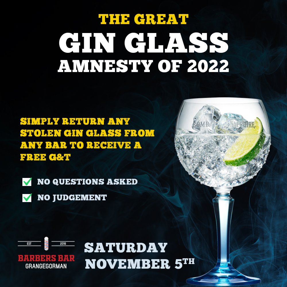 The Great Gin Glass Amnesty of 2022 !
#glassamnesty