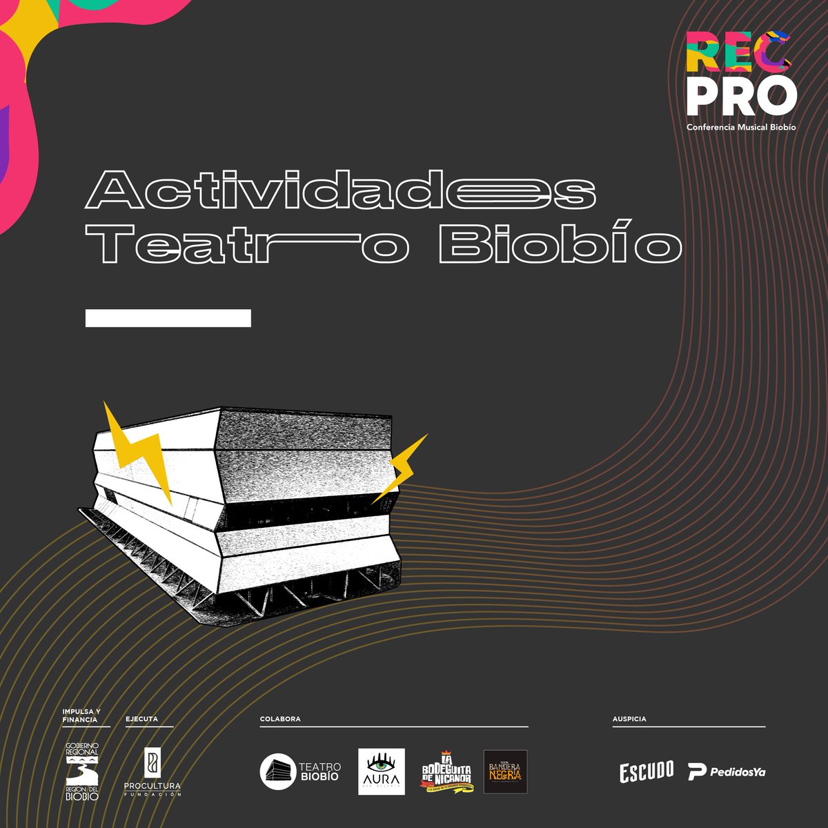 teatrobiobio's tweet photo. Súmate y participa en las actividades del #RECpro la primera Conferencia Artística de la región del Biobío, que se realizará de forma paralela al @RockEnConce | Inscríbete acá https://t.co/37TyEF4kjp https://t.co/c5mrfd18FH