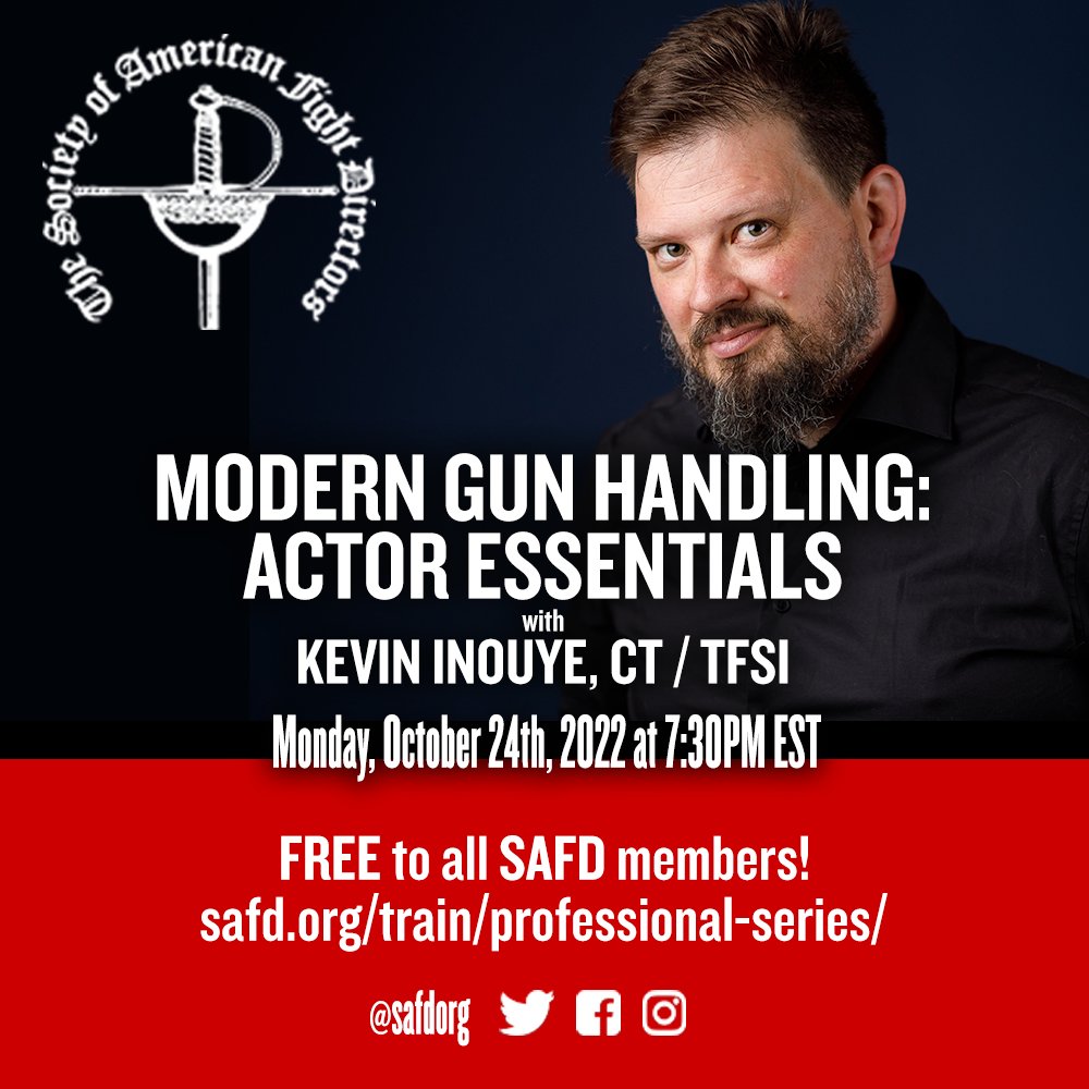 safdorg's tweet photo. We will practice with mimed props — even a banana — but you can also make your own cardboard training gun (with removable magazine!) if you plan ahead, using this template and guide:
https://t.co/8JINCxkEer

Join us this Monday: https://t.co/YN38fEvli7

#stagecombat #safdorg https://t.co/kLjYbiVzPC
