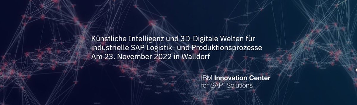 Nehmen Sie am AI Event am 24.11. in Walldorf teil und erfahren alles rund um das Thema "Künstliche Intelligenz und 3D-Digitale Welten für industrielle SAP Logistik- und Produktionsprozesse": ctt.ec/1GUl3+