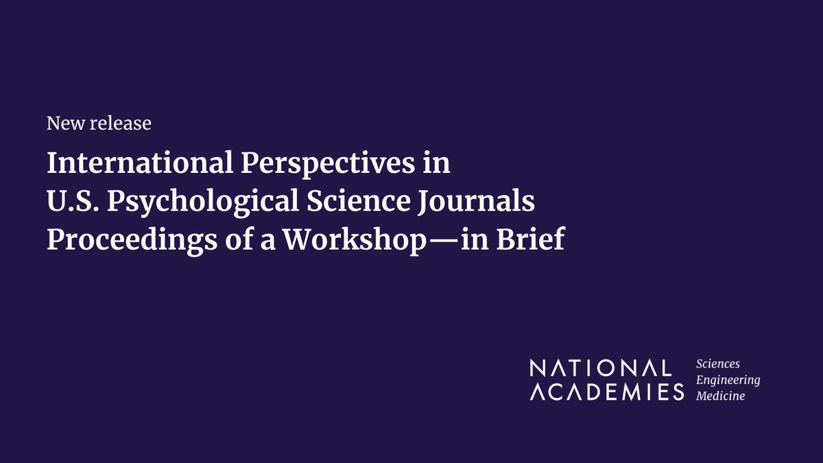 NASEM_BISO's tweet image. The U.S. National Committee for Psychological Science (#USNC_IUPsyS) has a new publication. Read about the importance of collecting data and establishing internat&apos;l collaborations.
#psychology #psychologicalscience #scientificjournals #diversityinSTEM

nap.nationalacademies.org/catalog/26742/…
