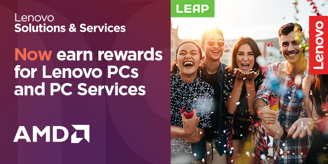 You can now earn LEAP rewards selling Lenovo Think PCs with AMD Ryzen or related PC services 💻. 

With #LEAP, Lenovo's channel rewards program, you can earn LEAP points on Lenovo sales and selected promotions whilst boosting your knowledge👉lnv.gy/3yG3EXc