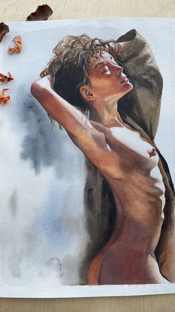sashaalyur's tweet photo. Gn💫 I have finished my watercolor work, tomorrow I will post it on OpenSea. It's so autumnal 🍂

#NFTCollection #NFTcollections #NFTdrops https://t.co/BbS7gQTqxY
