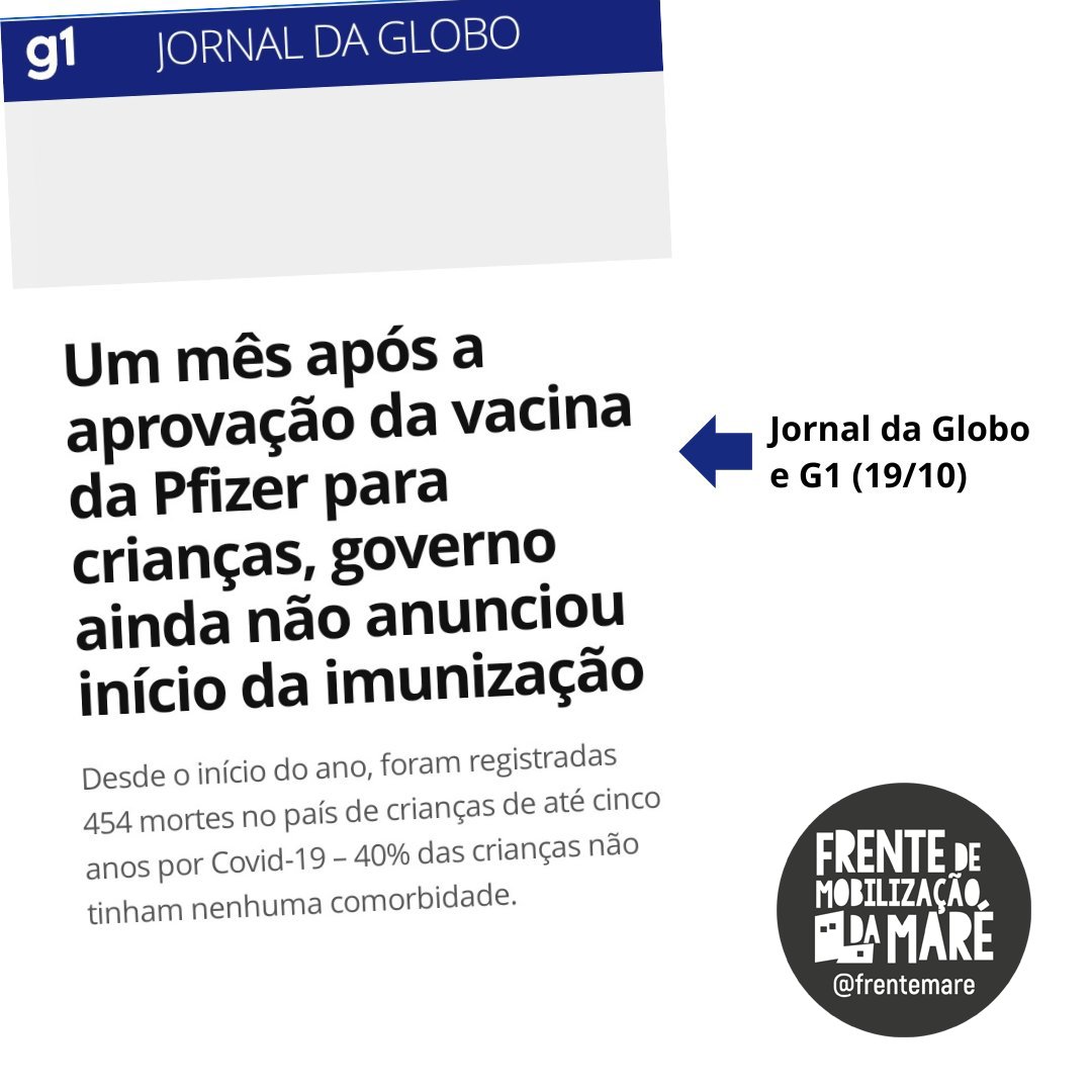 FrenteMare's tweet photo. 454 CRIANÇAS menores de 5 anos morreram em decorrência da #COVID19 só em 2022; 40% das vítimas, SEM comorbidades. E NADA de VACINA: um mês após a aprovação da vacina da Pfizer para crianças, o Gov ainda não anunciou o início da imunização! Essa é a gestão que quer se reeleger! https://t.co/dyKQpQh2wK
