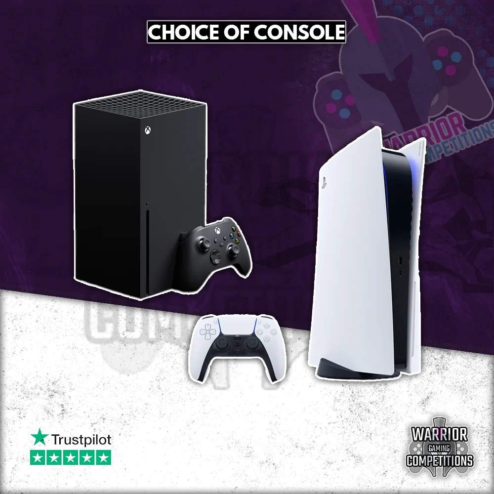 Warrior_comps's tweet photo. 24 hrs left to get in on the next draw!

Would you choose the Xbox or PS5? (226 tickets remaining)
How would you spend the Quick £50? (22 tickets remaining)

What other comps would you like to see?
https://t.co/hSdWMKuh5v https://t.co/WETD5PAu7I