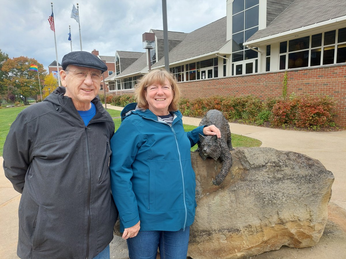 PittGreensburg's tweet photo. This was Sandy's first time back to campus in 50 years! ππ Before retiring, he spent 20 years in nuclear engineering with the Omaha Public Power District.
He and Rhonda reside in Nebraska, and their two daughters are Pitt alumni. #H2P #PittPride https://t.co/T07ZsncaQ0