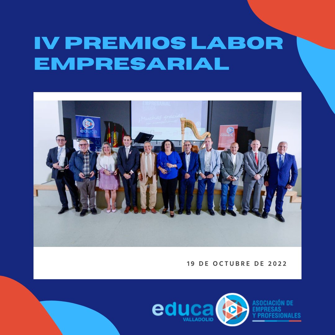 Ayer disfrutamos de la celebración de los IV Premios Labor Empresarial 🤩👏 Juntos reconocimos el #trabajo y #esfuerzo que las #empresas realizan día a día para seguir creciendo ✅ ¡Gracias a tod@s por acompañarnos! En nuestra web está toda la información: acortar.link/1Ky4rC
