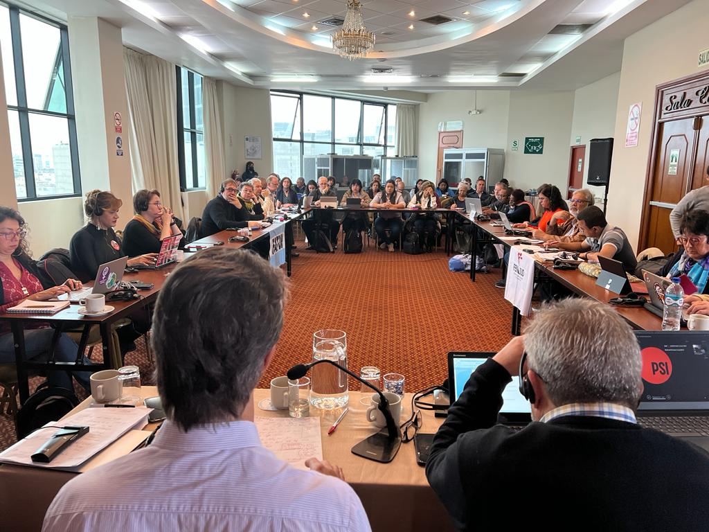 ISPinteramerica's tweet photo. Seguimos con el #IAMREC el día de hoy en Lima con temas internos de la #ISP
We continue with the #IAMREC today in Lima with internal issues of the @PSIglobalunion https://t.co/bXZTBa1U5Q