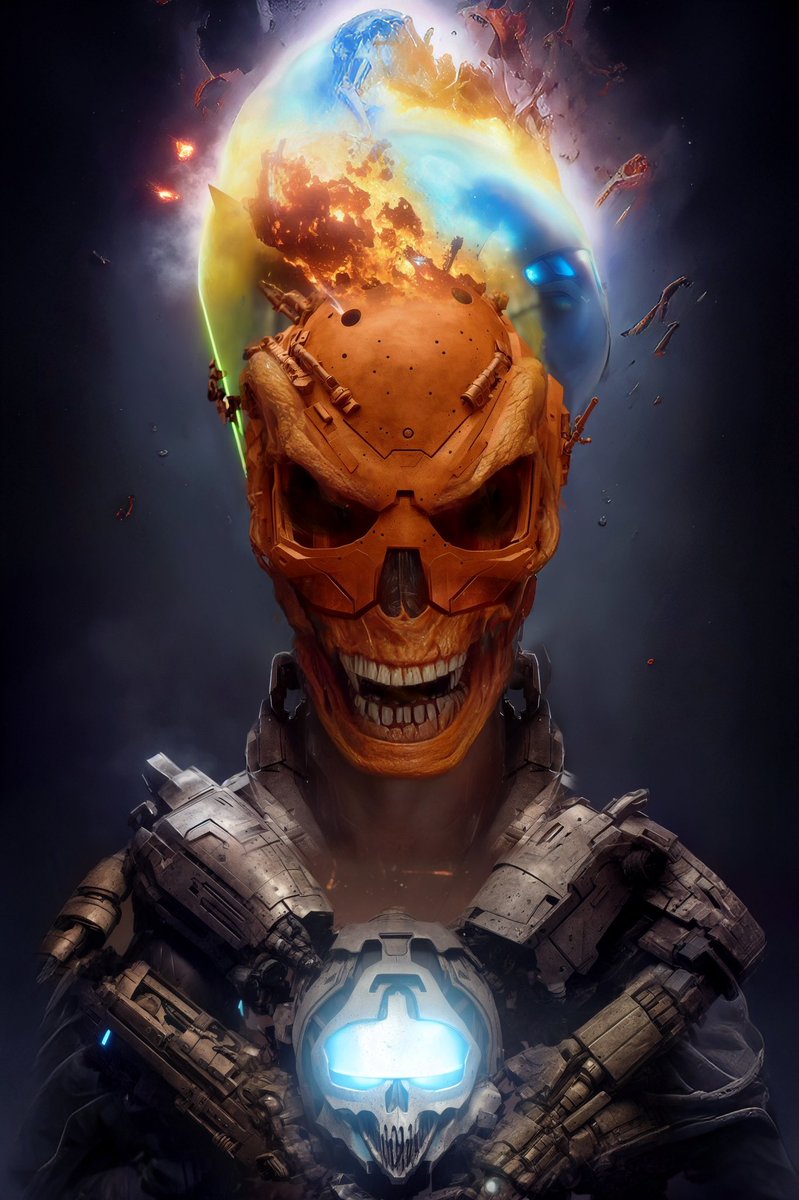 💙AWESOME 🤩 

A big thank you to <a href="/thomaaas_crypto/">Thomas Intuitive Art</a> for picking up this hellish warrior.  

#aiia #AIart