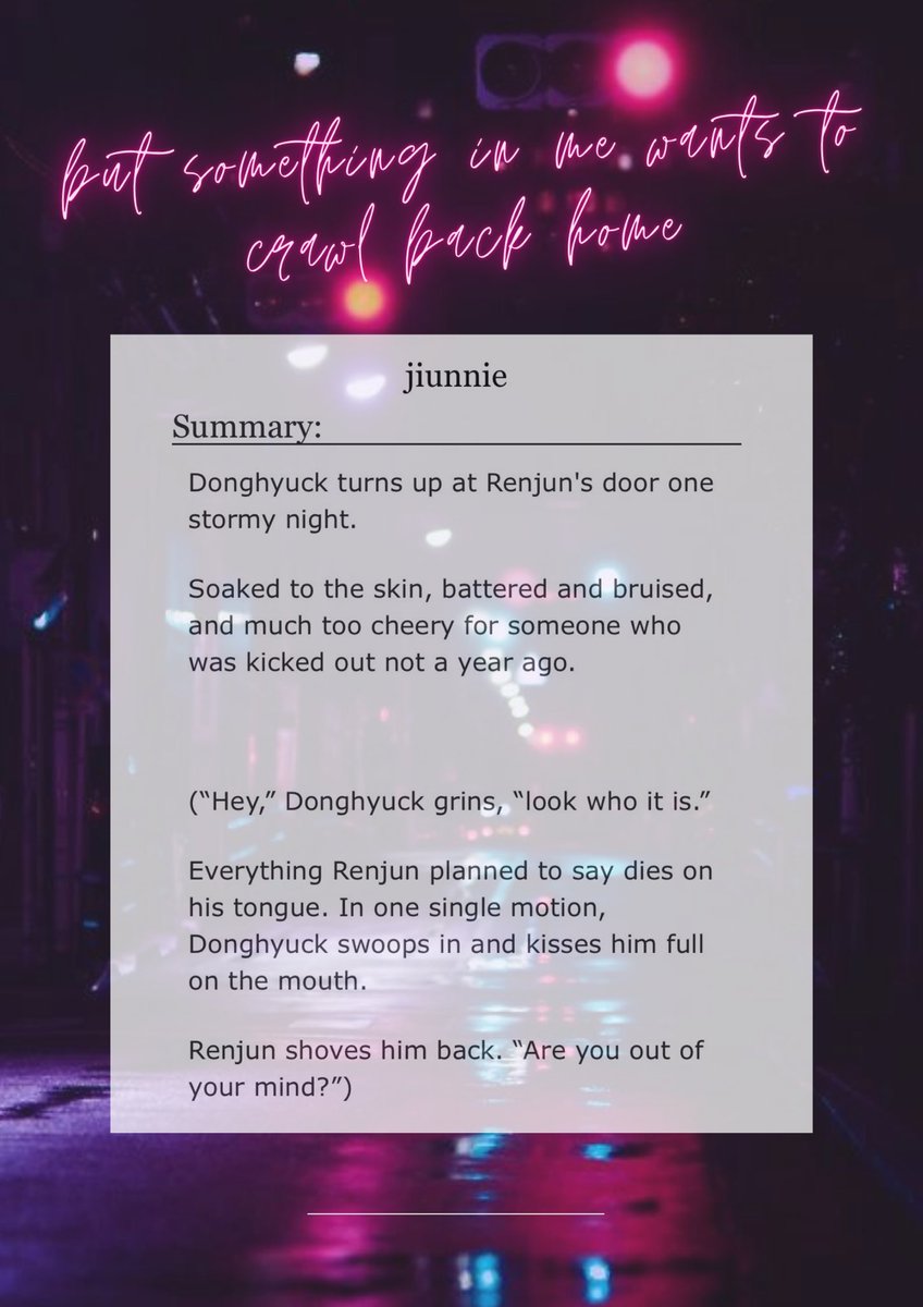 dolcidoie's tweet photo. ⛈️ but something in me wants to crawl back home ⛈️

✖#renhyuck #dongren 
✖hurt/comfort, blood &amp; injury, getting back together 
✖for @nct00fest
✖ chapter 1/1 (3.8k words)

https://t.co/0dRdkkzoVN https://t.co/ugWrRDegLN